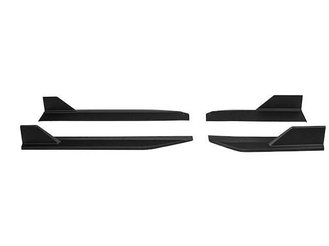 2024-UP FORD MUSTANG S650 | GT350R PERFORMANCE STYLE CARBON FIBER SIDE SKIRTS EXTENSION ROCKER PANELS GROUND EFFECTS